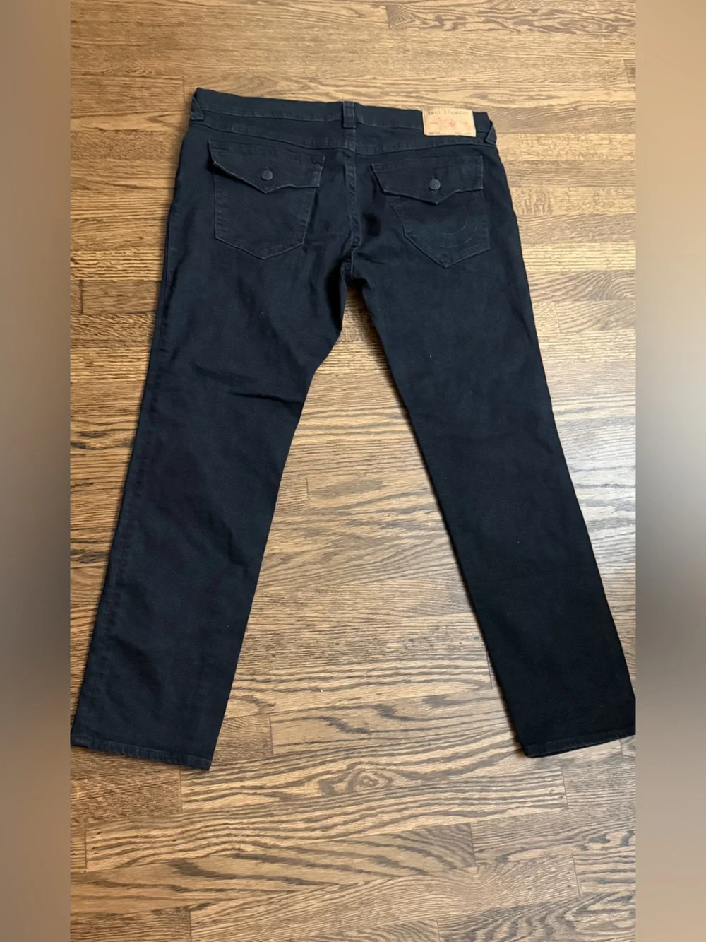True Religion Men's Straight Jeans in Black